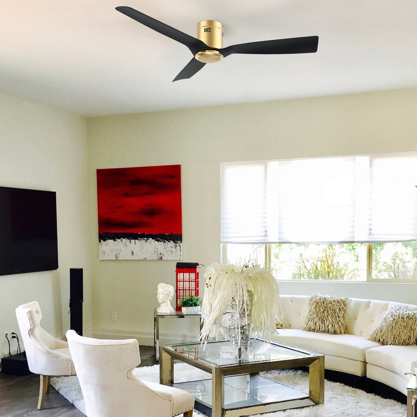 SKARA 52 In 3 Blade Smart Ceiling Fan Without  LED  Lights With Remote Control