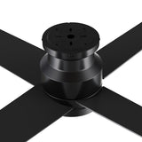 SANTANA 52 inch 4-Blade Flush Mount Ceiling Fan with LED Light & Remote