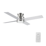 SANTANA 52 inch 4-Blade Flush Mount Ceiling Fan with LED Light & Remote