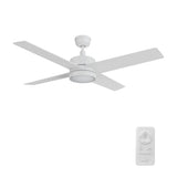 SANTANA 52 In 4 Blade Smart Ceiling Fan With Integrated LED Lights With Remote
