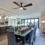 ZEPHYR 52 In 4 Blade Smart Ceiling Fan With Integrated LED Lights With Remote Control