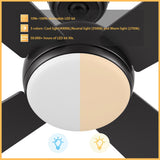 TRYTON 52 In 4 Blade Smart Ceiling Fan With Integrated LED Lights With Google Home