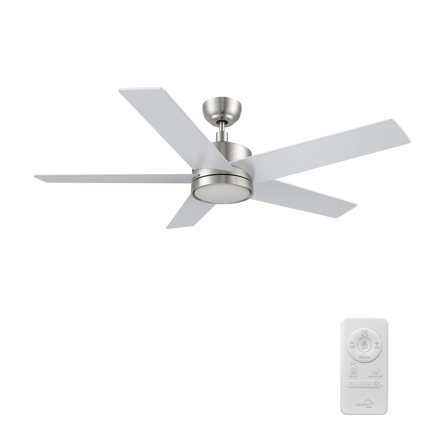 SANTANA 52 In 5 Blade Smart Ceiling Fan With Integrated LED Lights With Remote