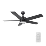 SANTANA 52 In 5 Blade Smart Ceiling Fan With Integrated LED Lights With Remote