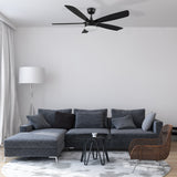 VARA 52 In 5 Blade Smart Ceiling Fan With Integrated LED Lights With Remote