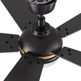 ZEPHYR 52 In 5 Blade Smart Ceiling Fan With Integrated LED Lights With Remote Control