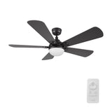 ZEPHYR 52 In 5 Blade Smart Ceiling Fan With Integrated LED Lights With Remote Control