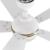 ZEPHYR 52 In 5 Blade Smart Ceiling Fan With Integrated LED Lights With Remote Control