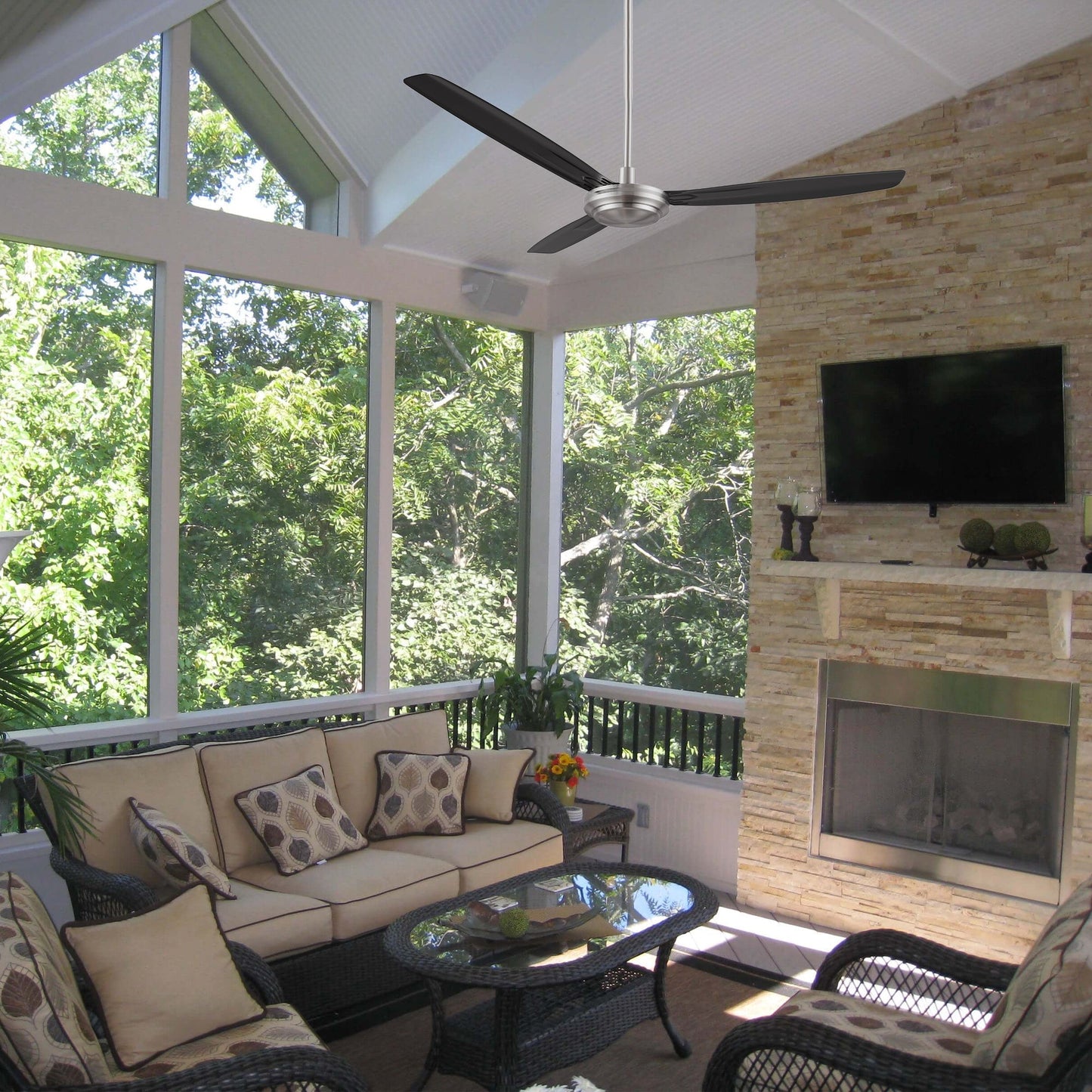 OBERON 56 In 3 Blade Smart Ceiling Fan Without  LED  Lights With Remote