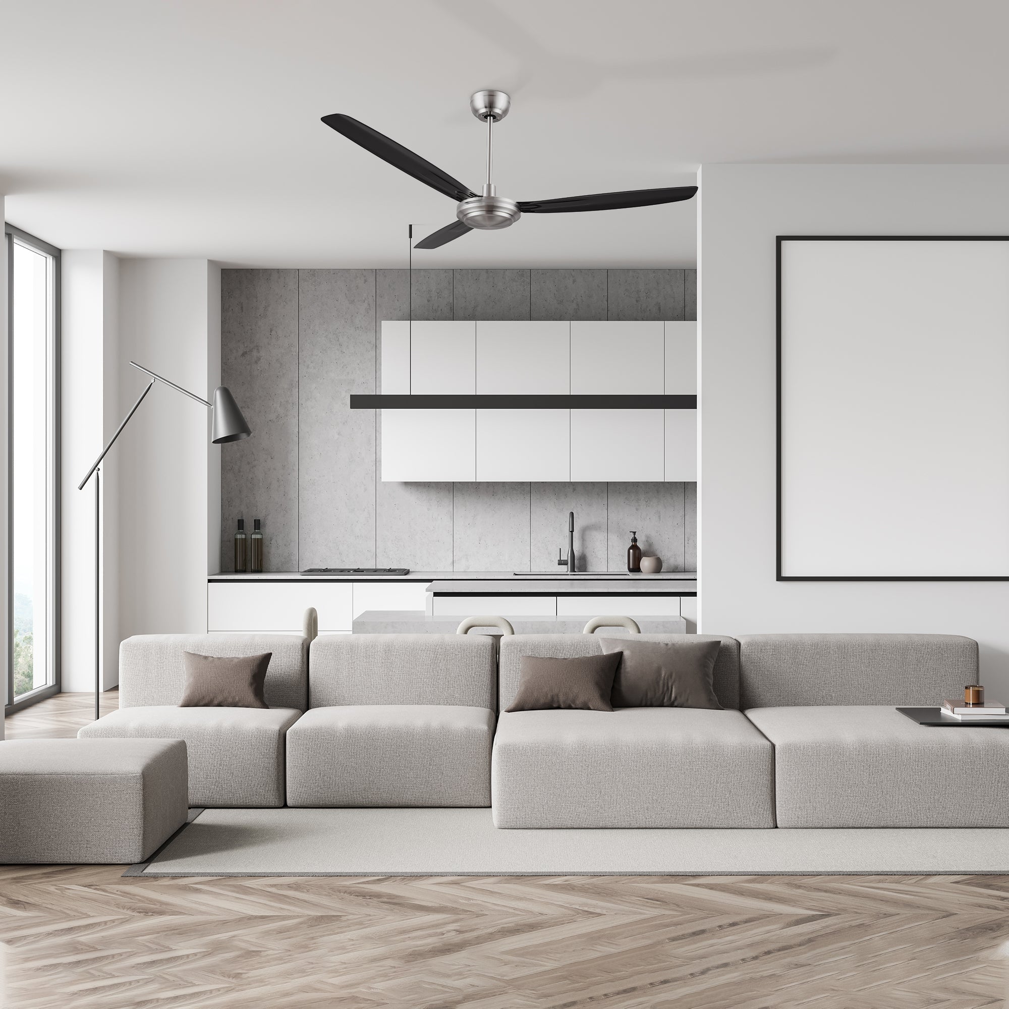 OBERON 56 In 3 Blade Smart Ceiling Fan Without  LED  Lights With Remote