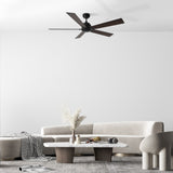 LURGAN 60 In 5 Blade Smart Ceiling Fan Without  LED  Lights With Remote