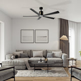KNOX 60 In 5 Blade Smart Ceiling Fan With Integrated LED Lights With Remote