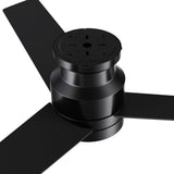 SANTANA 52 inch 3-Blade Flush Mount Ceiling Fan with LED light & Wall Control