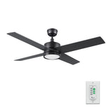 SANTANA 52 In 4 Blade Smart Ceiling Fan With Integrated LED Lights With Wall Control