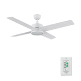 SANTANA 52 In 4 Blade Smart Ceiling Fan With Integrated LED Lights With Wall Control
