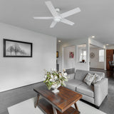 SANTANA 52 In 5 Blade Smart Ceiling Fan With Integrated LED Lights With Wall Control