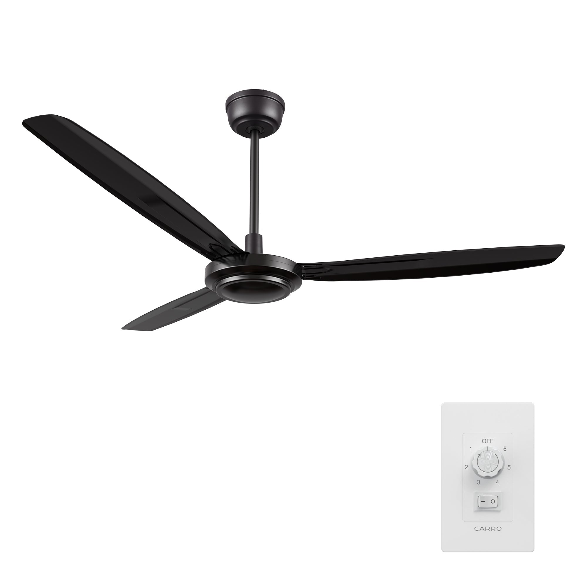 OBERON 56 In 3 Blade Smart Ceiling Fan Without  LED  Lights With Wall Control