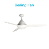 KENDRICK 52" In. White/White 3 Blade Smart Ceiling Fan with LED Light Kit Works with LED Light Kit & Remote Control
