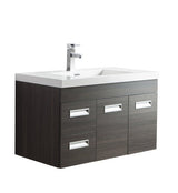 Alpha Floating / Wall Mounted Bathroom Vanity with Acrylic Sink