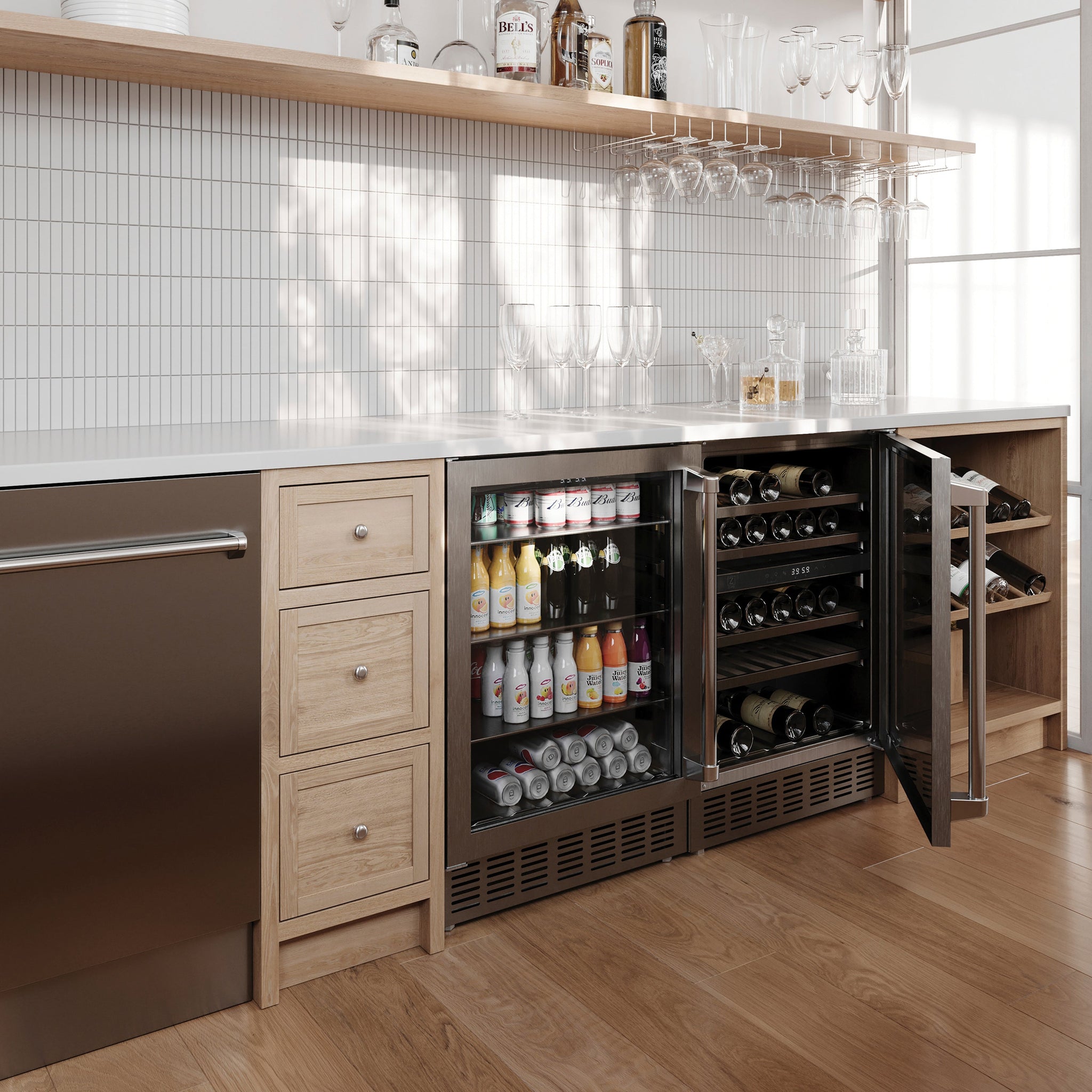 ZLINE 24 in. Monument 154 Can Beverage Fridge in Stainless Steel (RBV-US-24)