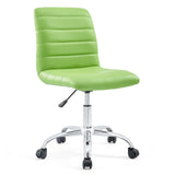 Modway Ripple Armless Mid Back Vinyl Swivel Computer Desk Office Chair - Computer Chair