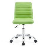 Modway Ripple Armless Mid Back Vinyl Swivel Computer Desk Office Chair - Computer Chair