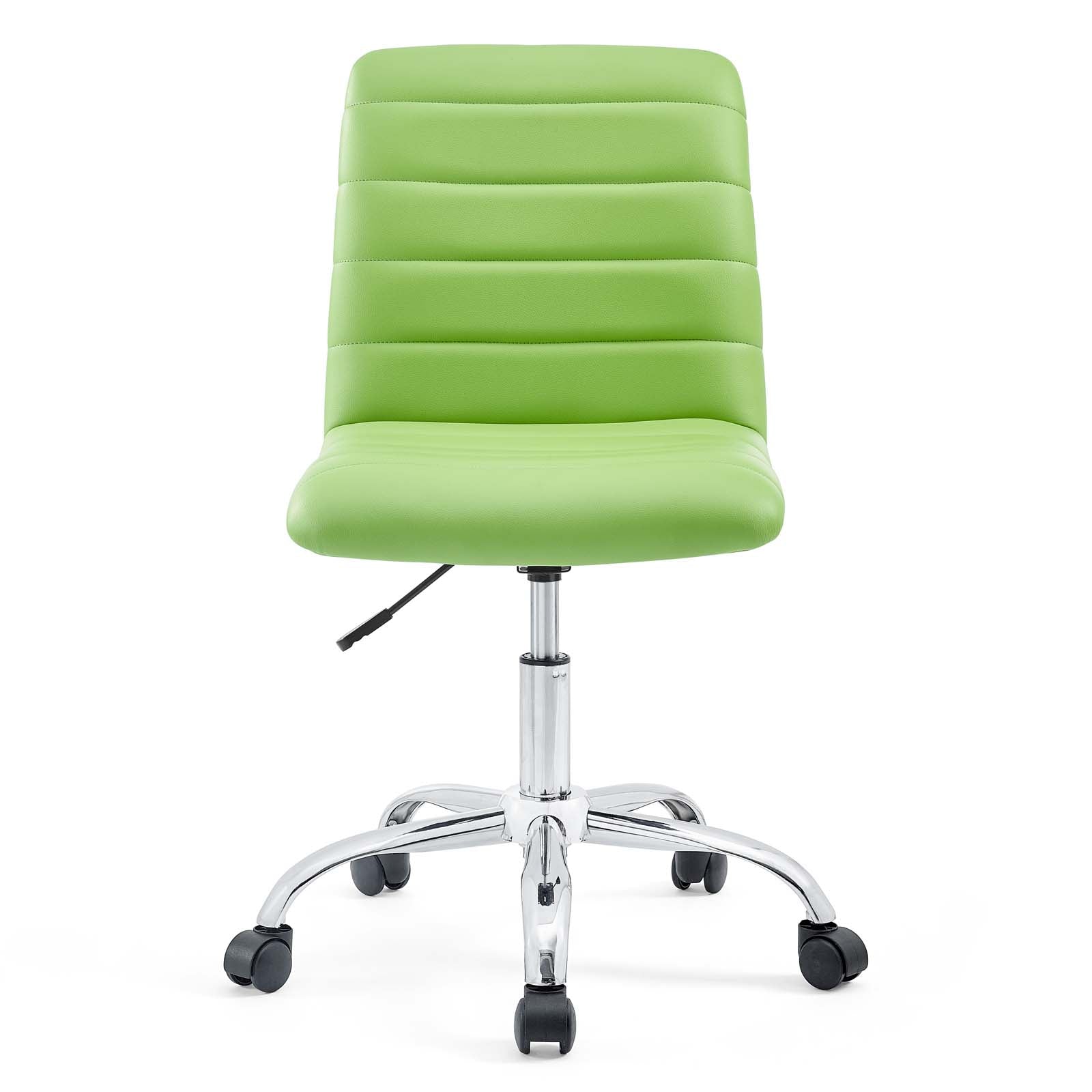 Modway Ripple Armless Mid Back Vinyl Swivel Computer Desk Office Chair - Computer Chair