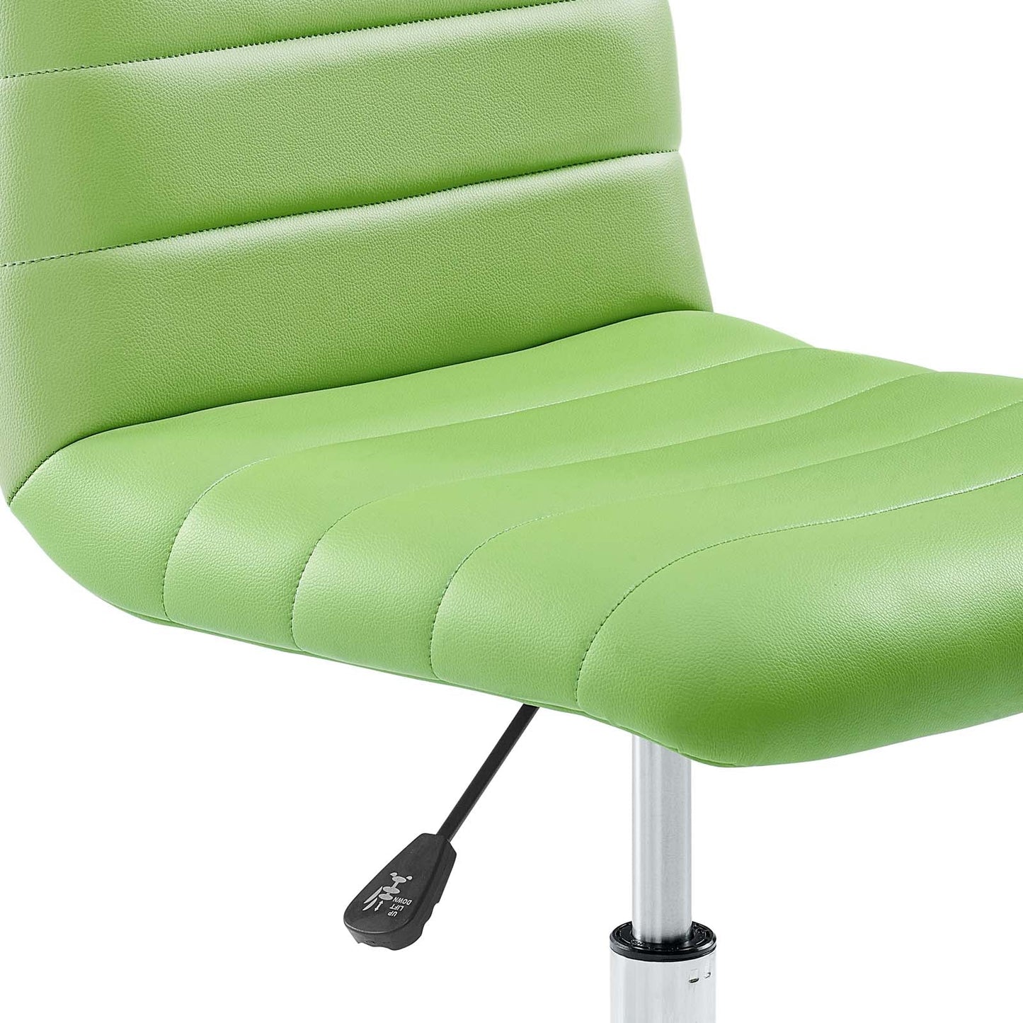 Modway Ripple Armless Mid Back Vinyl Swivel Computer Desk Office Chair - Computer Chair