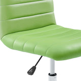 Modway Ripple Armless Mid Back Vinyl Swivel Computer Desk Office Chair - Computer Chair
