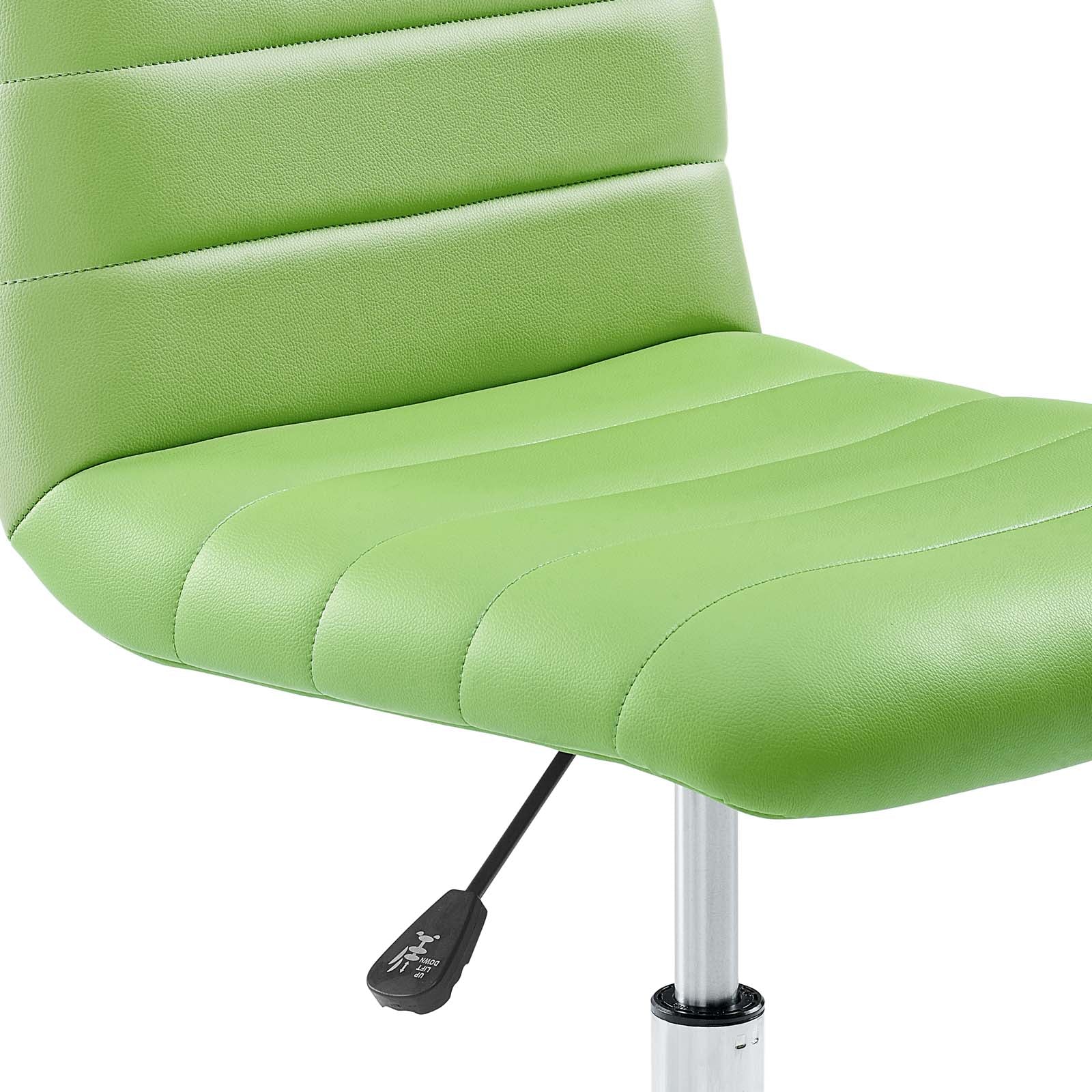 Modway Ripple Armless Mid Back Vinyl Swivel Computer Desk Office Chair - Computer Chair