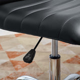 Modway Ripple Armless Mid Back Vinyl Swivel Computer Desk Office Chair - Computer Chair