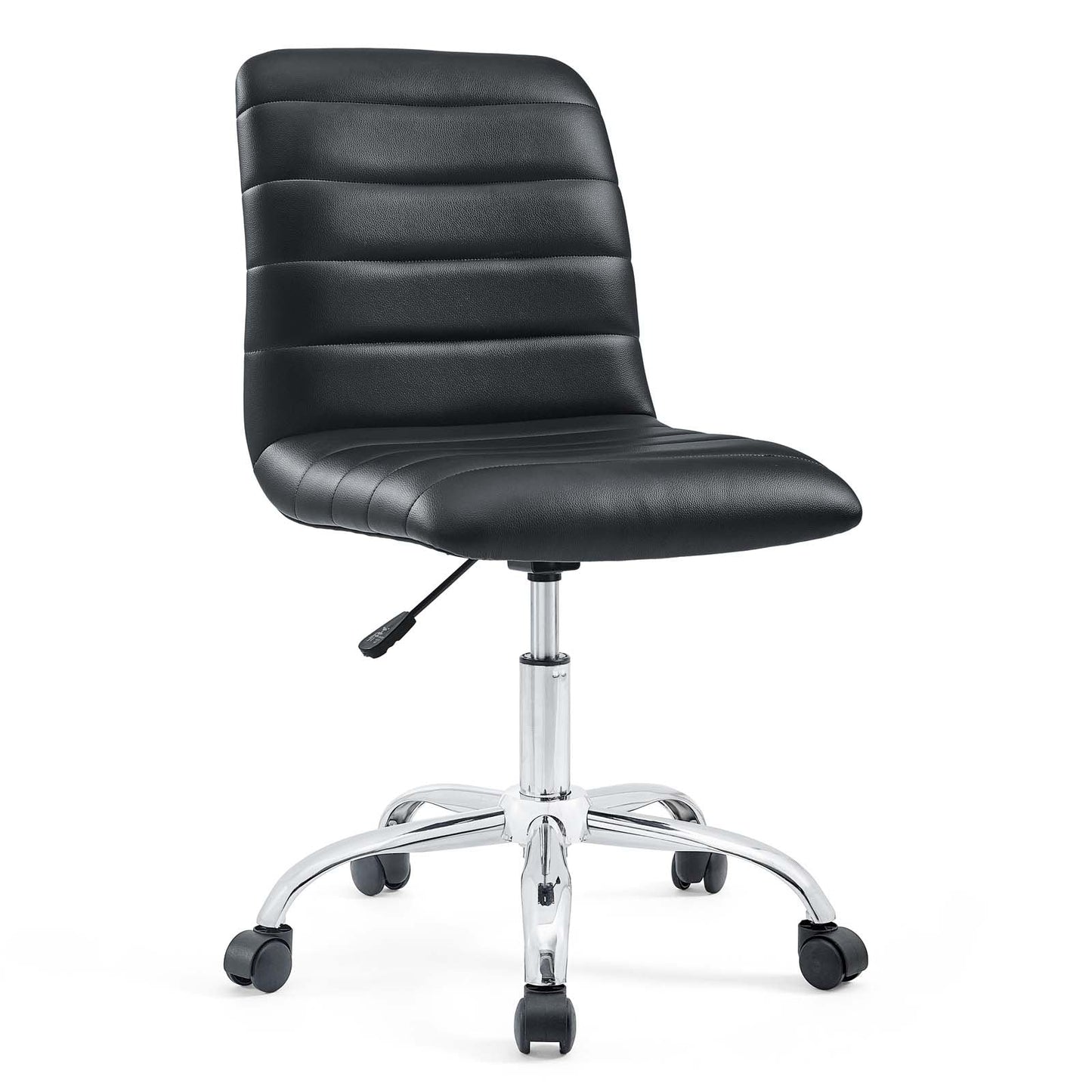 Modway Ripple Armless Mid Back Vinyl Swivel Computer Desk Office Chair - Computer Chair