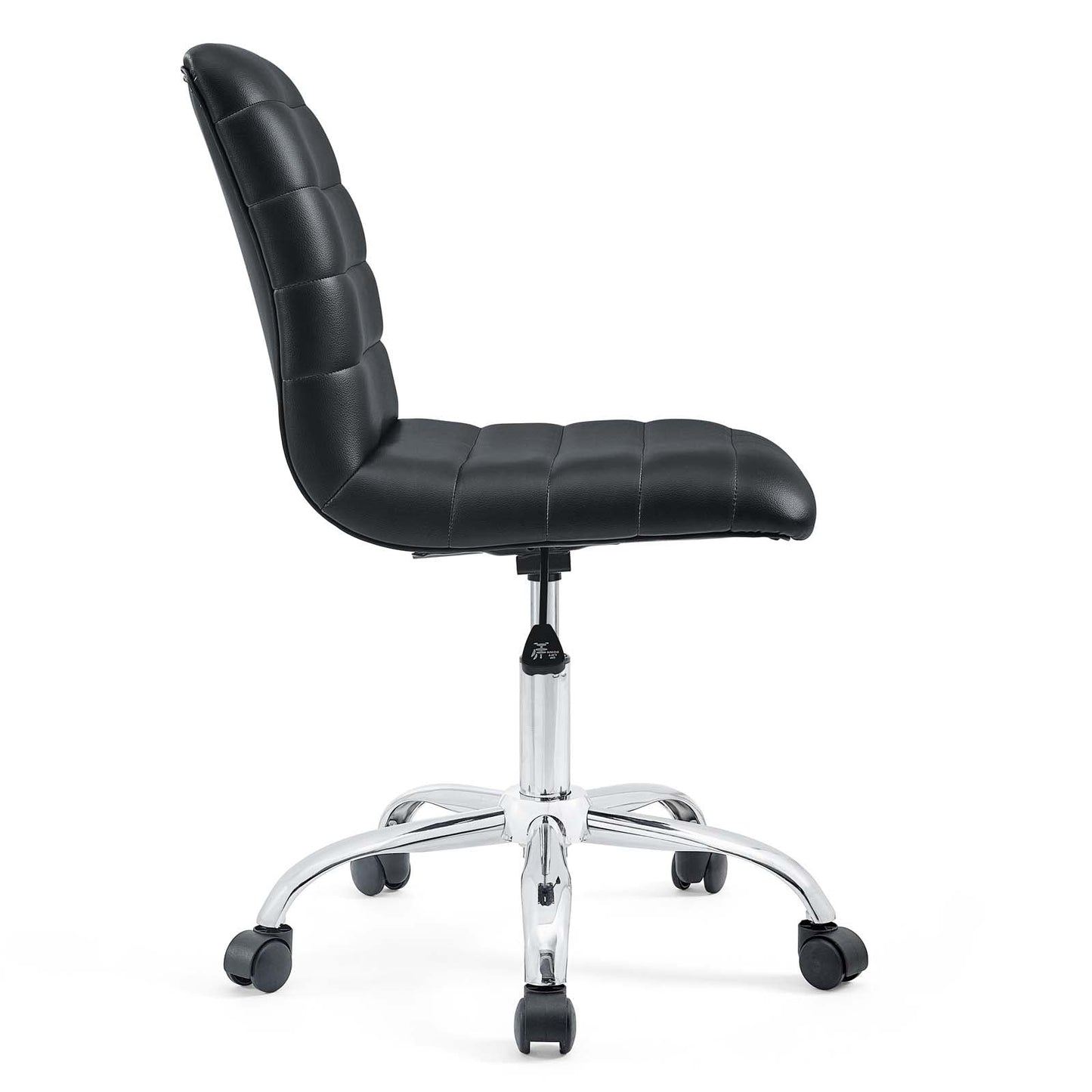 Modway Ripple Armless Mid Back Vinyl Swivel Computer Desk Office Chair - Computer Chair