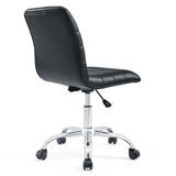 Modway Ripple Armless Mid Back Vinyl Swivel Computer Desk Office Chair - Computer Chair