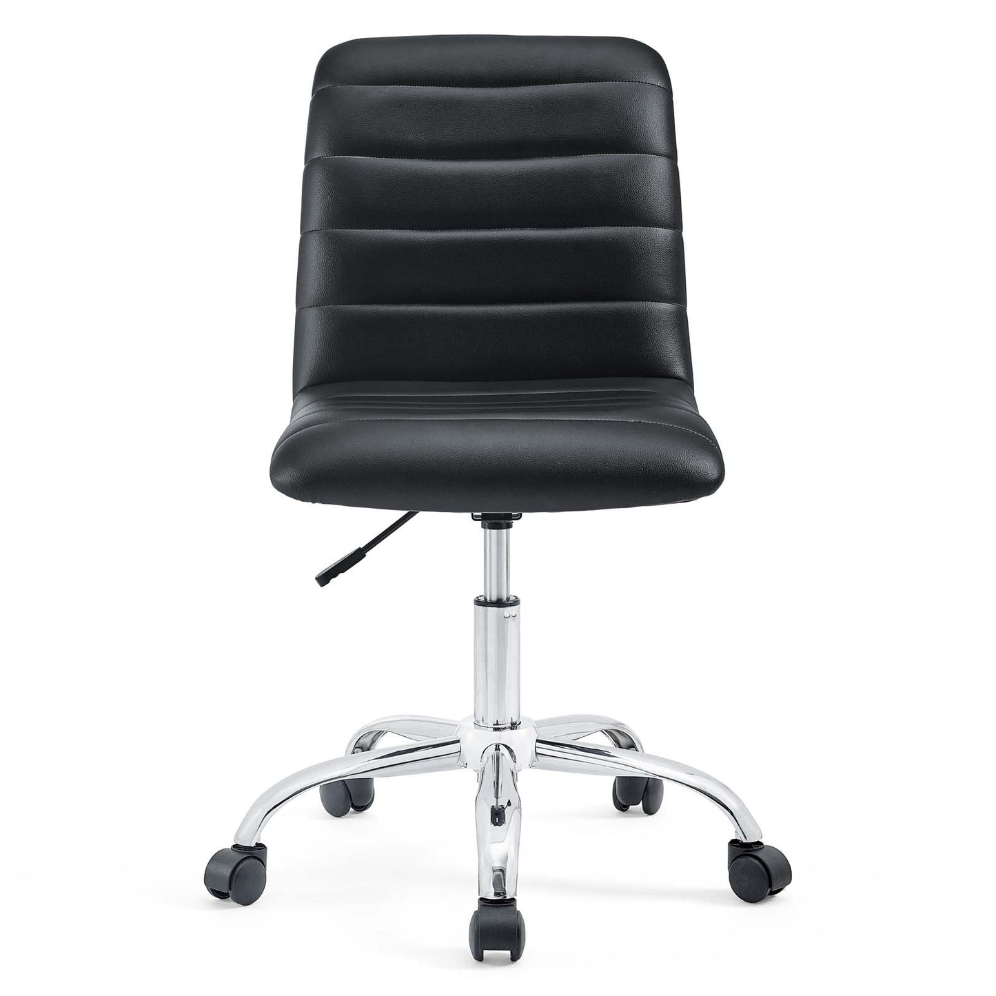 Modway Ripple Armless Mid Back Vinyl Swivel Computer Desk Office Chair - Computer Chair