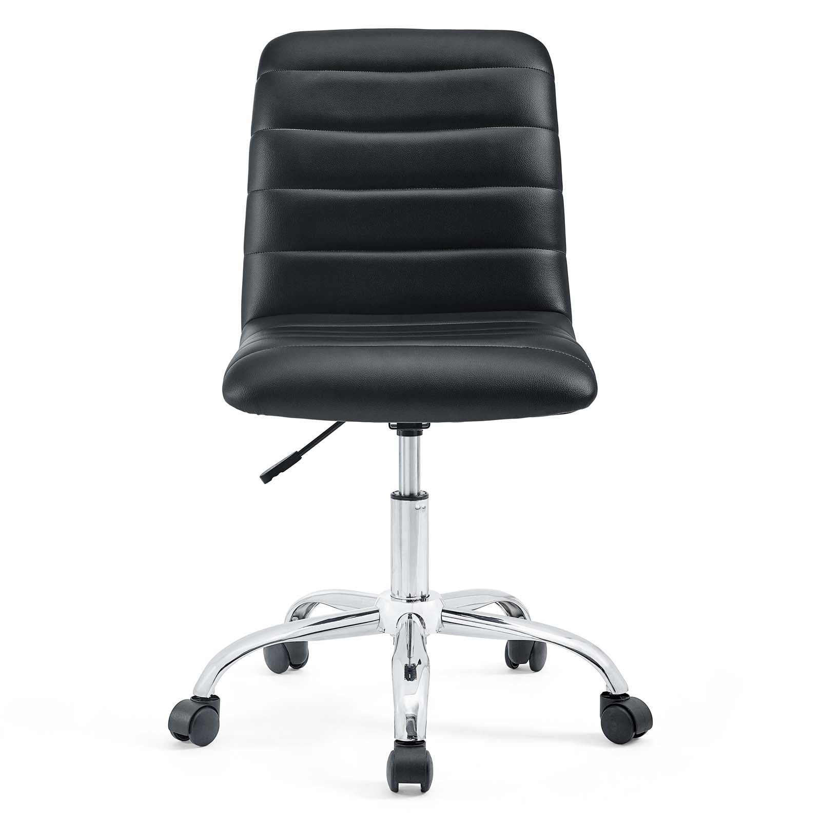 Modway Ripple Armless Mid Back Vinyl Swivel Computer Desk Office Chair - Computer Chair
