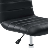 Modway Ripple Armless Mid Back Vinyl Swivel Computer Desk Office Chair - Computer Chair