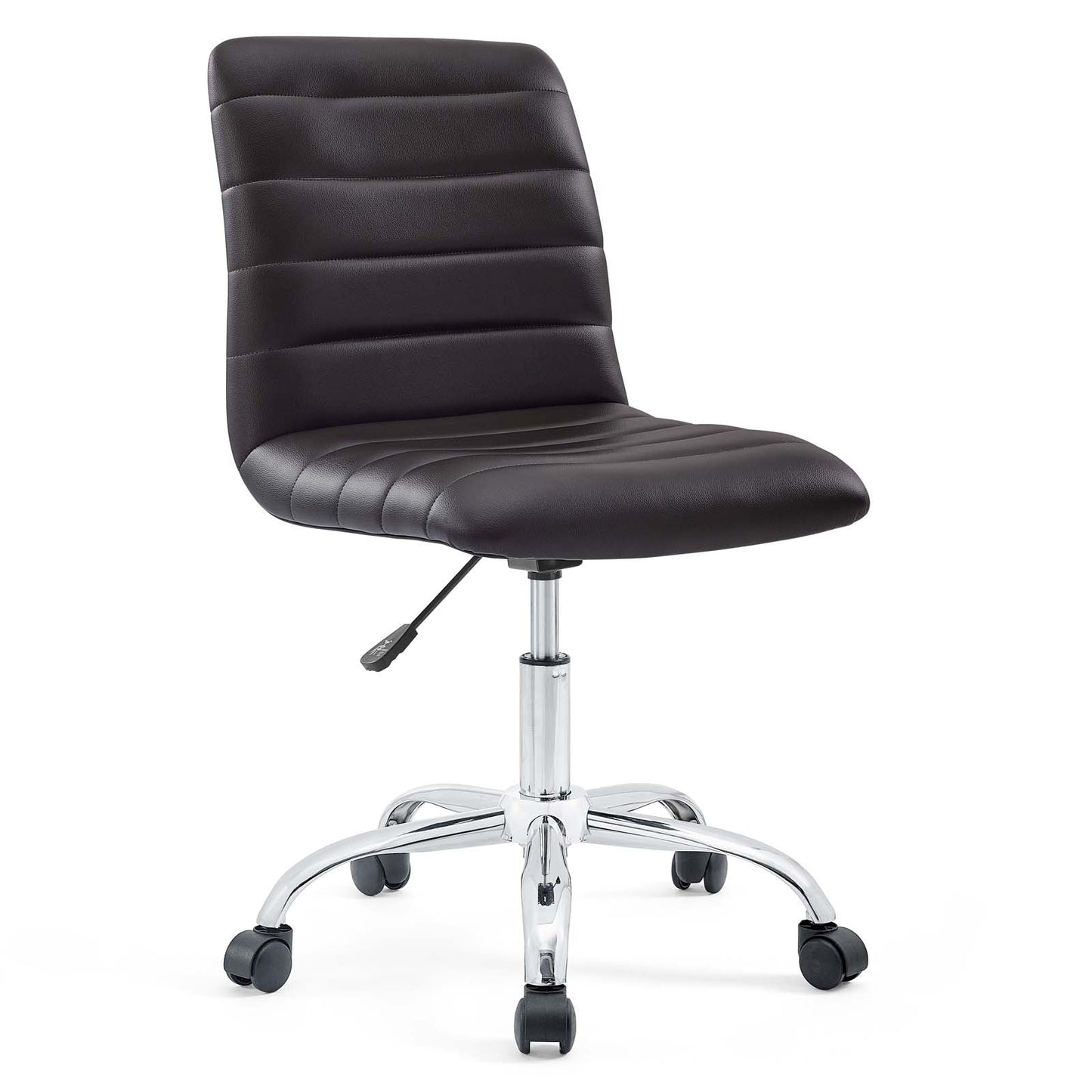 Modway Ripple Armless Mid Back Vinyl Swivel Computer Desk Office Chair - Computer Chair