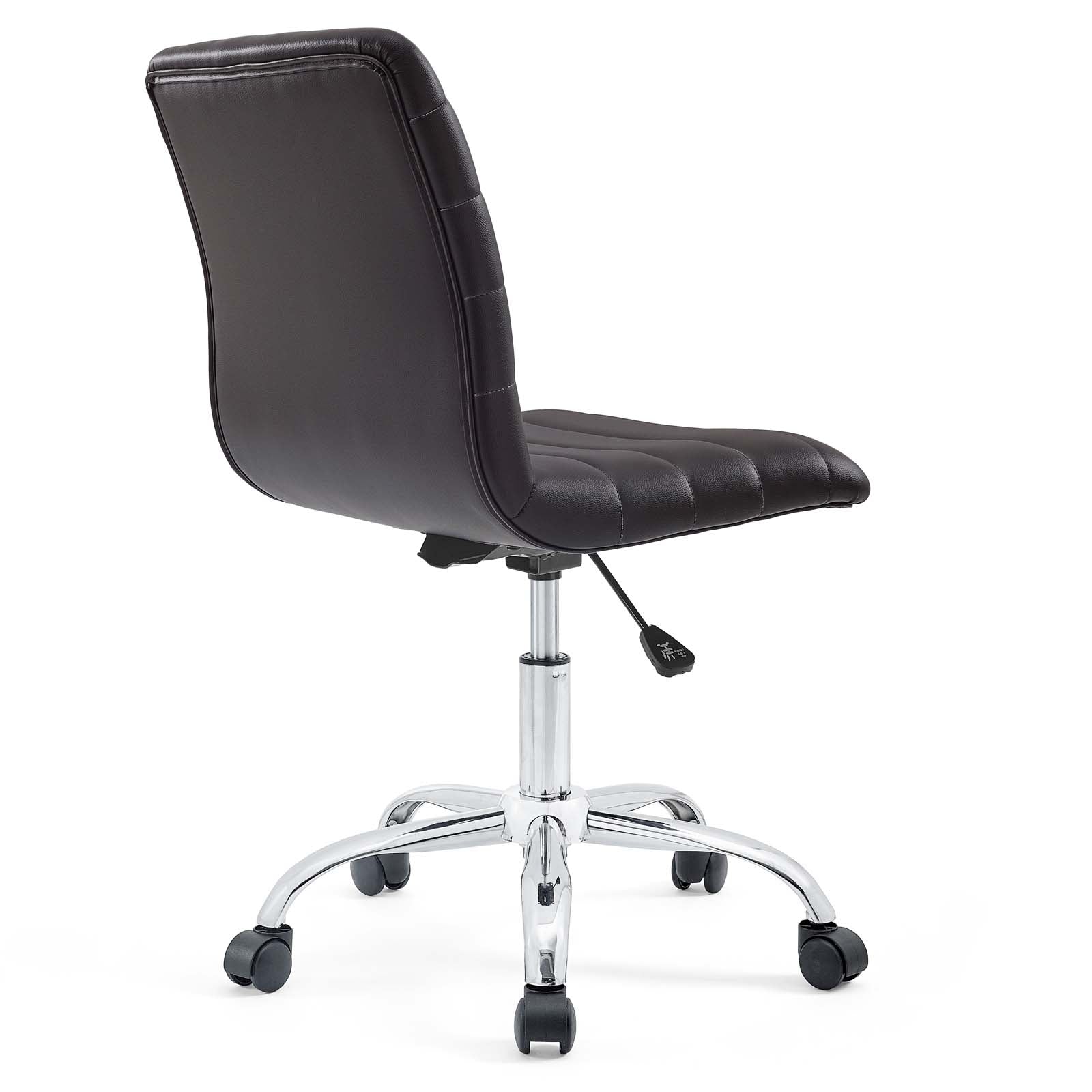 Modway Ripple Armless Mid Back Vinyl Swivel Computer Desk Office Chair - Computer Chair