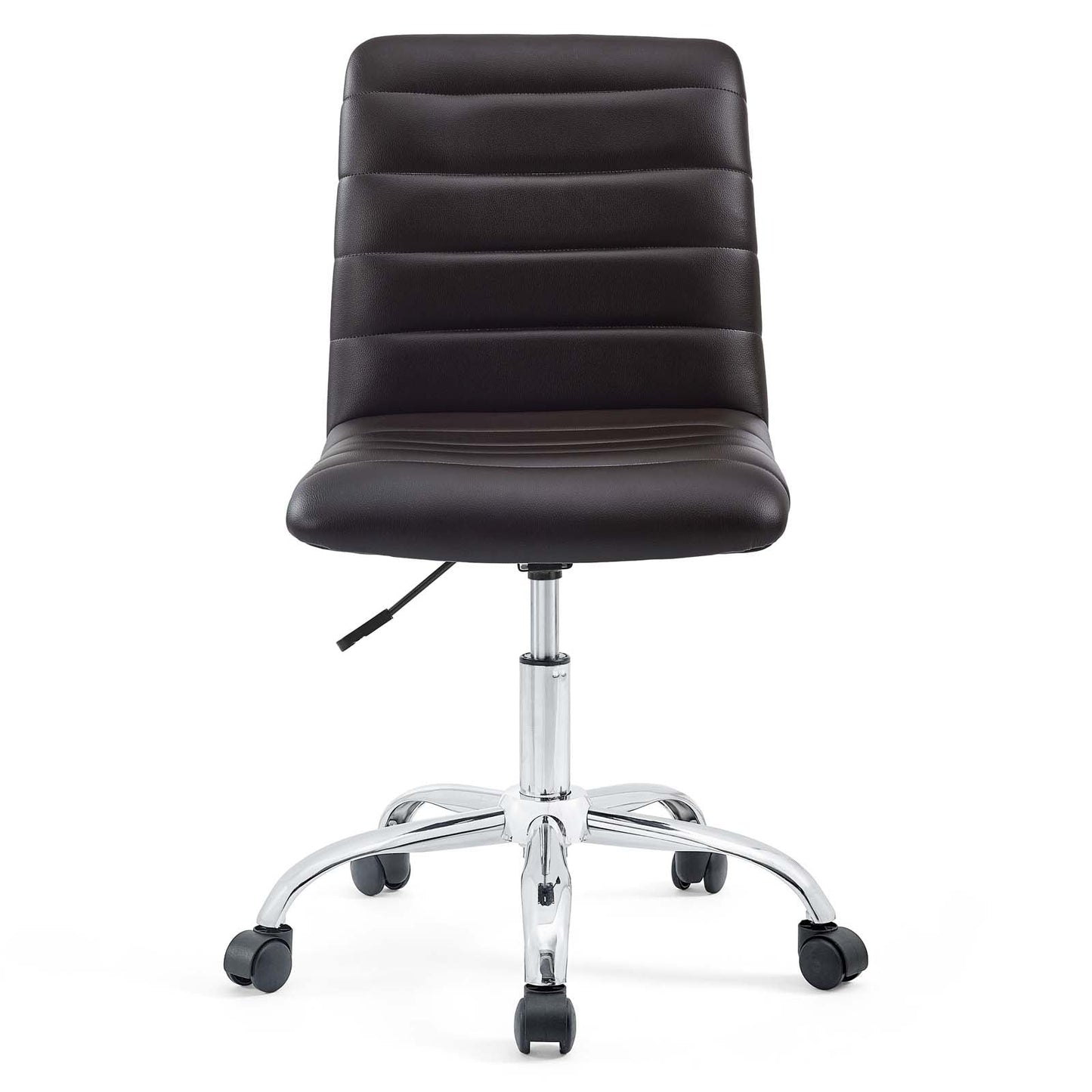 Modway Ripple Armless Mid Back Vinyl Swivel Computer Desk Office Chair - Computer Chair