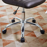 Modway Ripple Armless Mid Back Vinyl Swivel Computer Desk Office Chair - Computer Chair