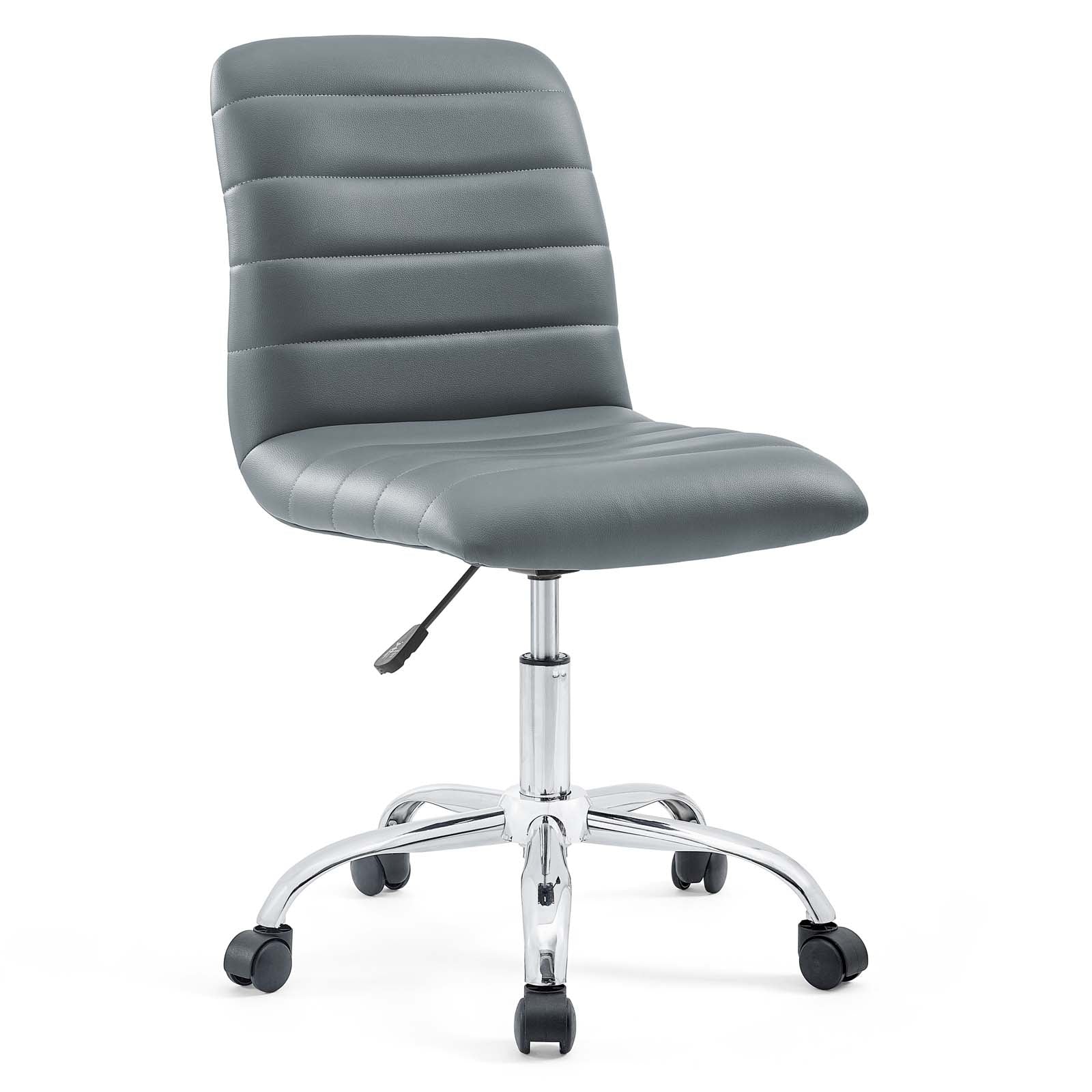 Modway Ripple Armless Mid Back Vinyl Swivel Computer Desk Office Chair - Computer Chair