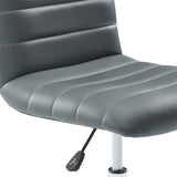 Modway Ripple Armless Mid Back Vinyl Swivel Computer Desk Office Chair - Computer Chair