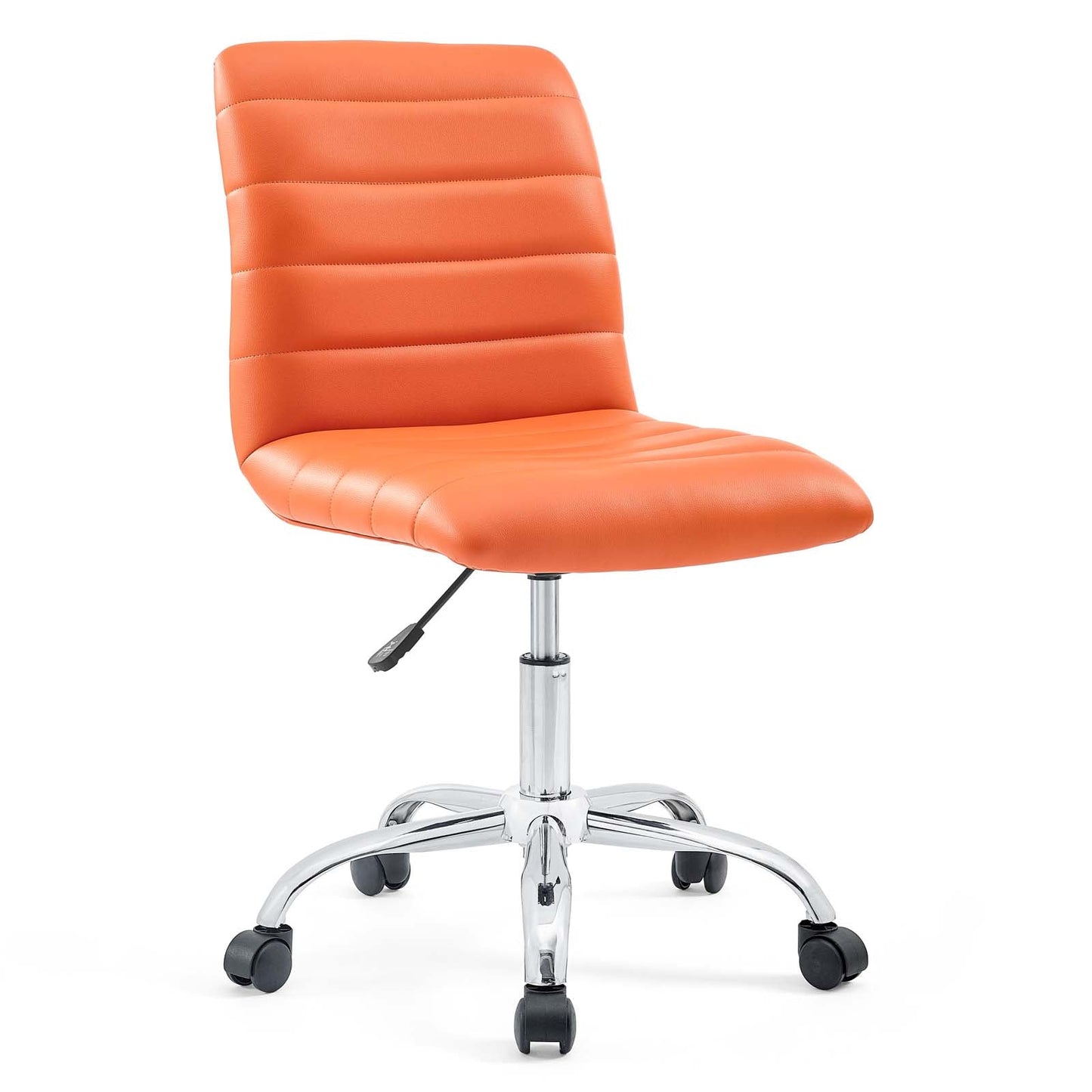 Modway Ripple Armless Mid Back Vinyl Swivel Computer Desk Office Chair - Computer Chair