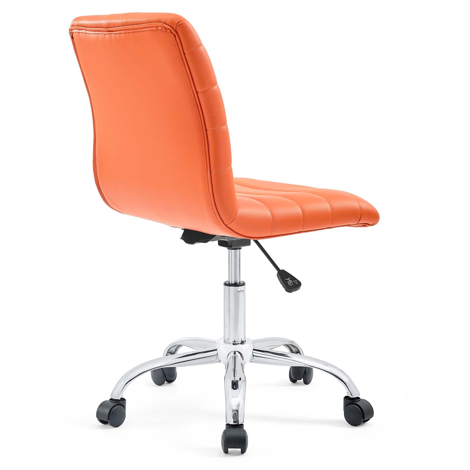 Modway Ripple Armless Mid Back Vinyl Swivel Computer Desk Office Chair - Computer Chair