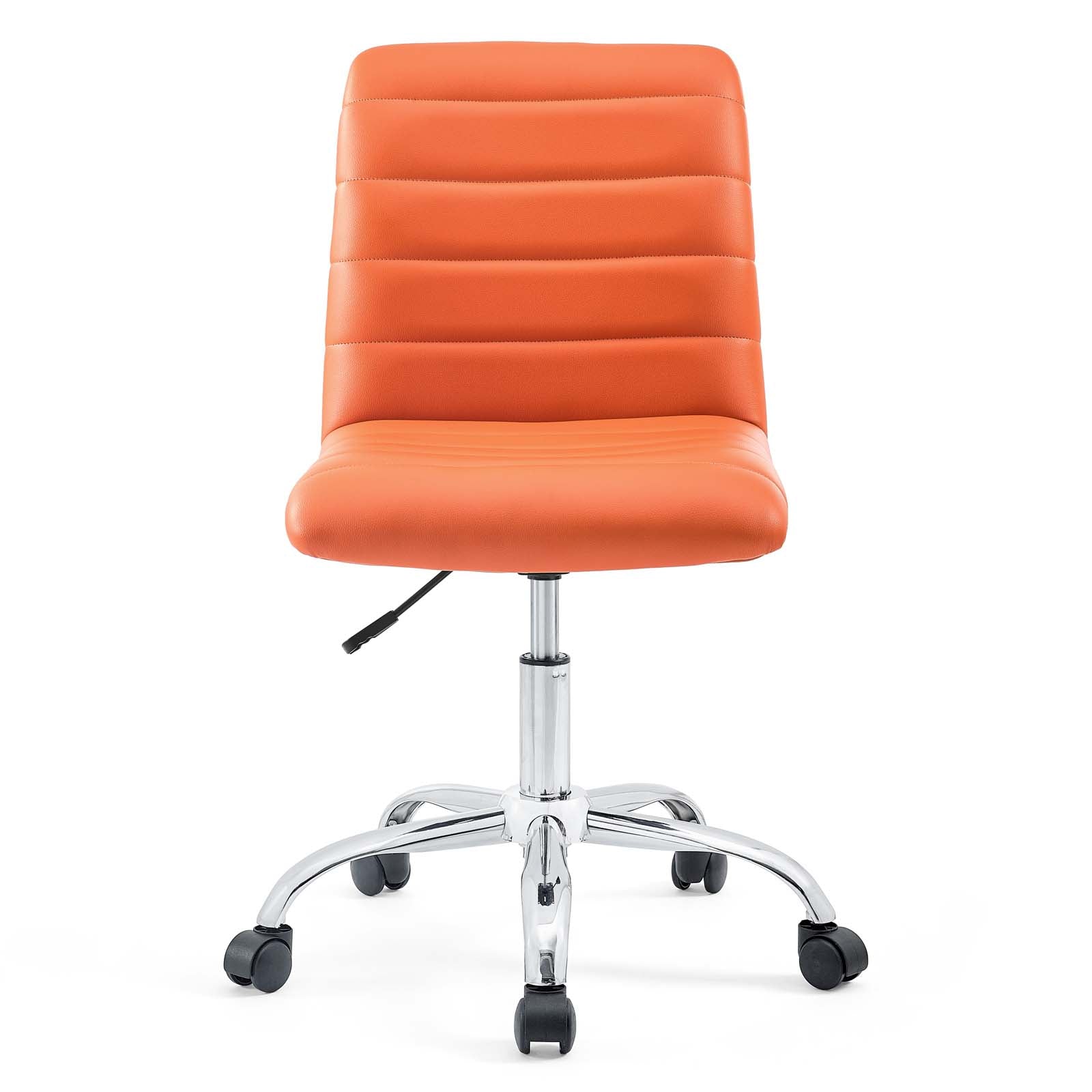 Modway Ripple Armless Mid Back Vinyl Swivel Computer Desk Office Chair - Computer Chair