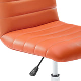 Modway Ripple Armless Mid Back Vinyl Swivel Computer Desk Office Chair - Computer Chair