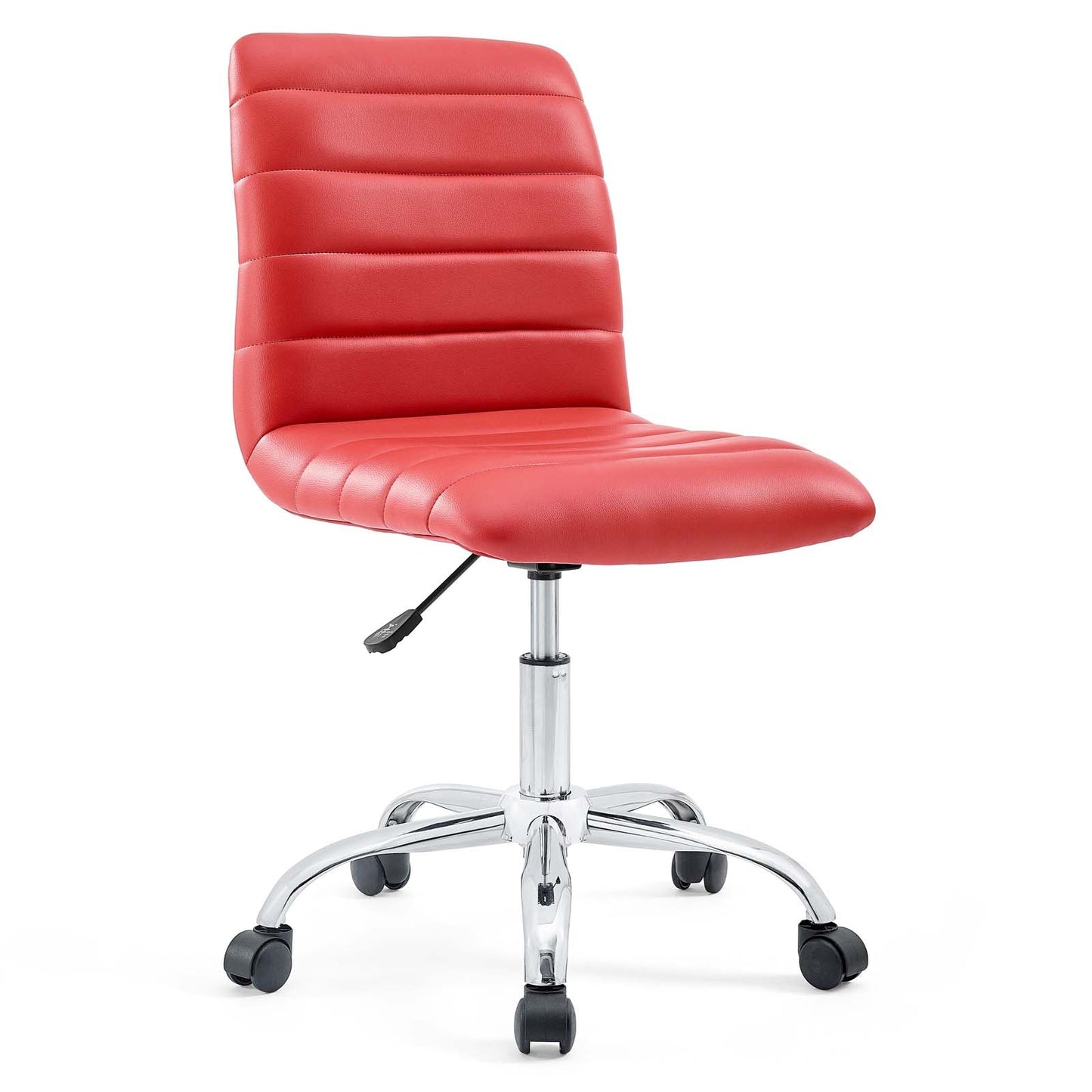Modway Ripple Armless Mid Back Vinyl Swivel Computer Desk Office Chair - Computer Chair