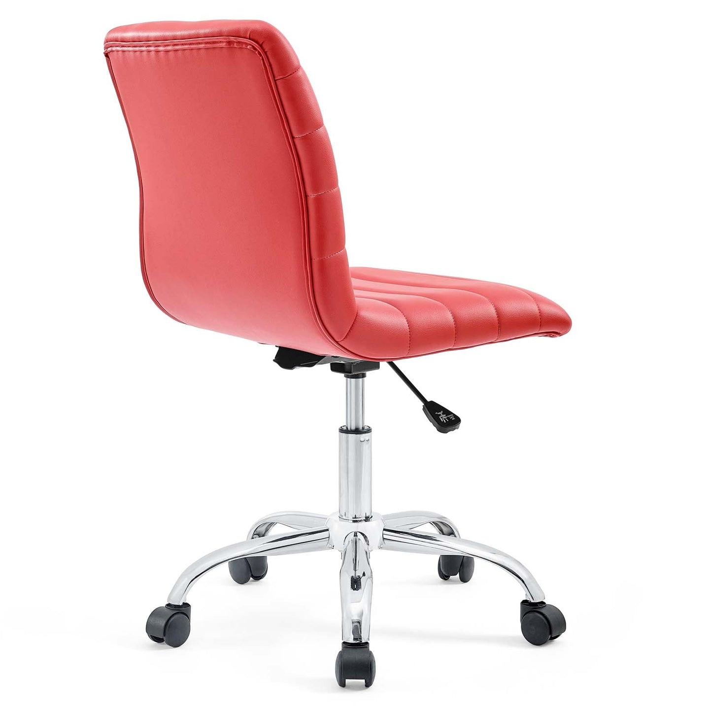Modway Ripple Armless Mid Back Vinyl Swivel Computer Desk Office Chair - Computer Chair