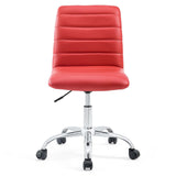 Modway Ripple Armless Mid Back Vinyl Swivel Computer Desk Office Chair - Computer Chair